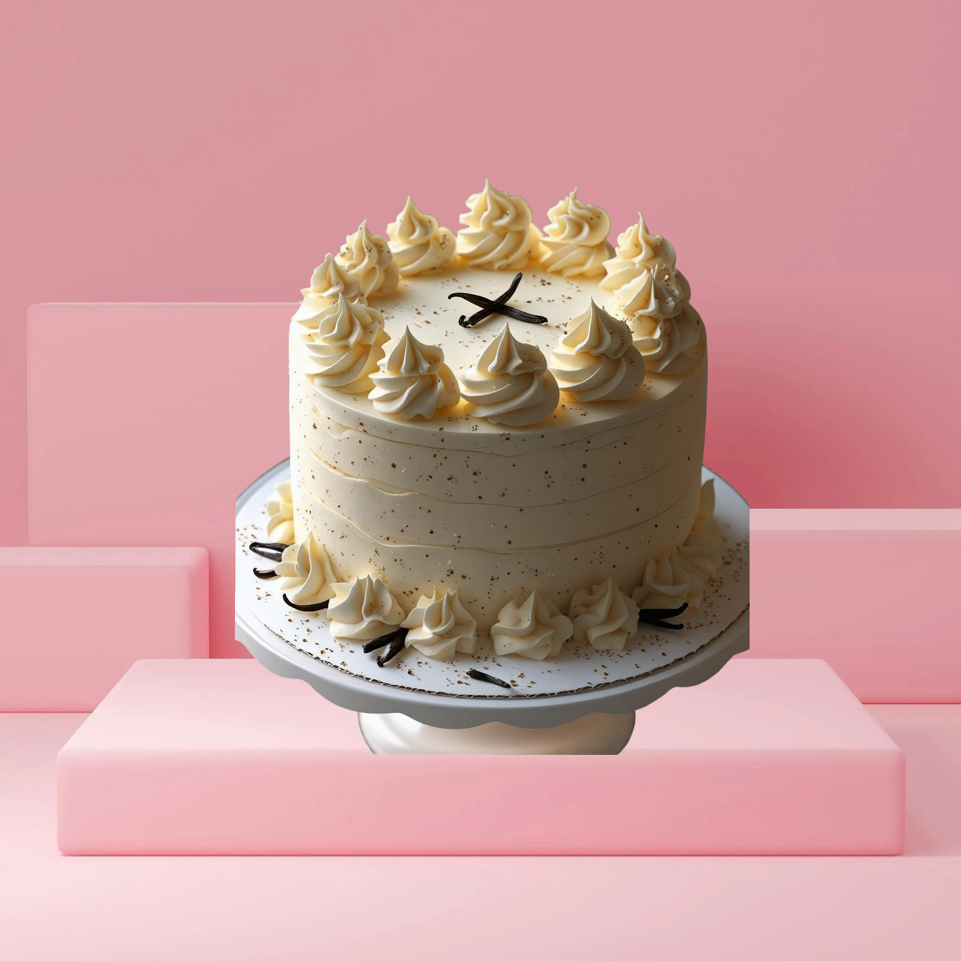 CREAMY ROMANCE VANILLA CAKE