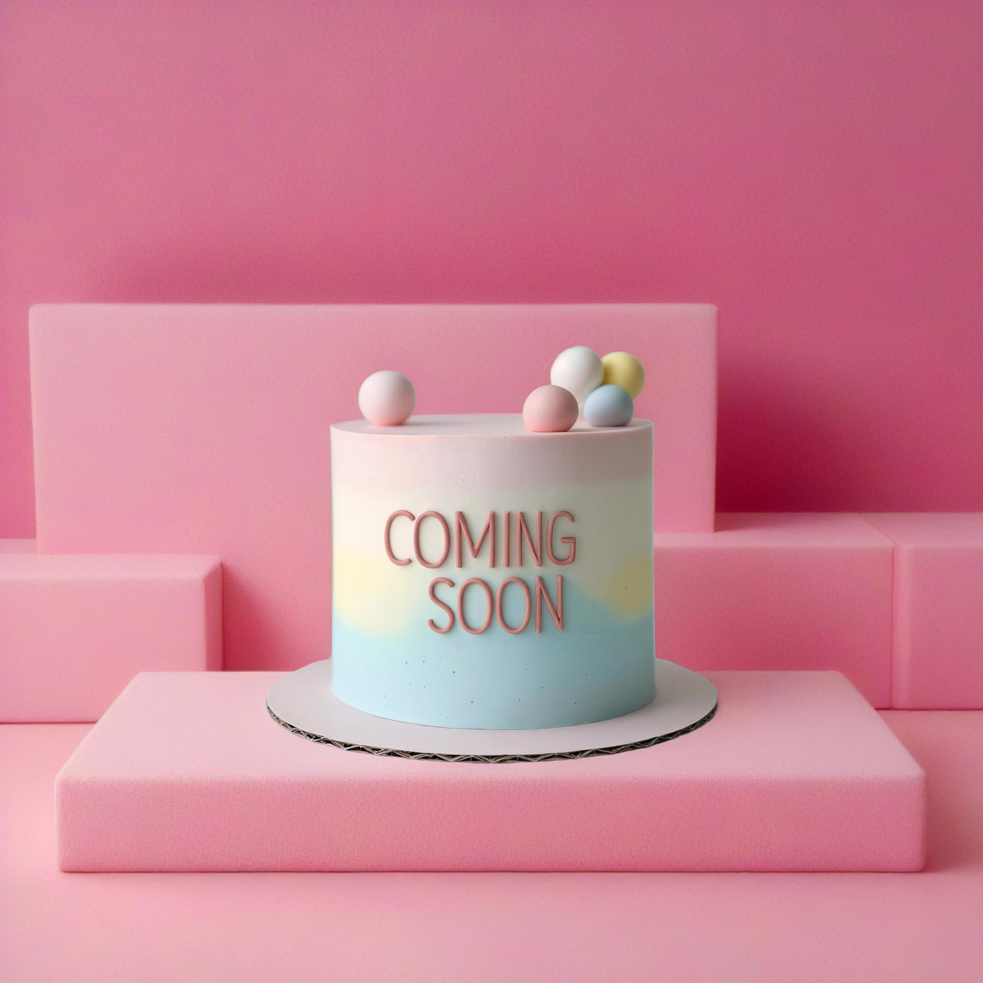 Coming Soon Text CAKE